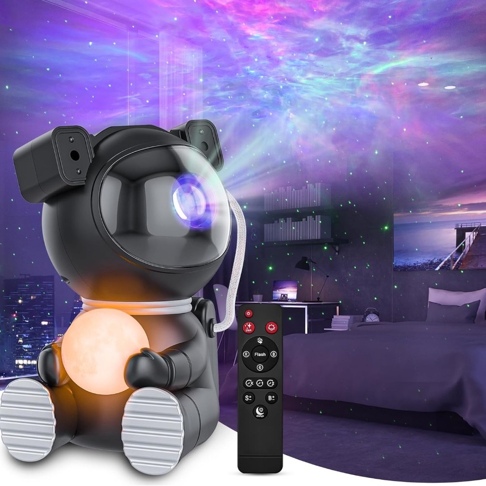 Cayclay Astronaut Galaxy  Star Projector LED Night Light w/ Remote